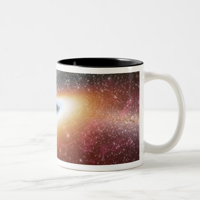 Tasse 2 Couleurs Illustration d'un trou noir supermassif (Droit)