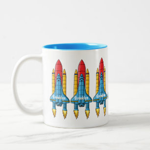 Tasse 2 Couleurs Illustration d'un vaisseau de fusées