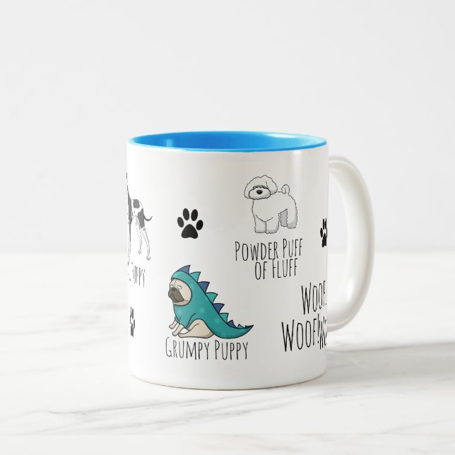 Tasse 2 Couleurs Illustrations et poèmes de marionnettes (Devant droit)