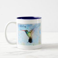 Image personnalisée de l'aquarelle des colibris