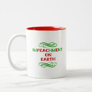 TASSE 2 COULEURS IMPEACHEMENT SUR LA BOGUE DE CAFÉ DE TERRE
