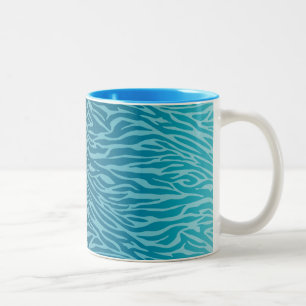 Tasse 2 Couleurs Impression Aqua Ombre Zebra