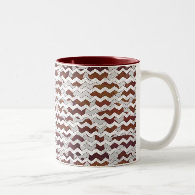 Tasse 2 Couleurs Impression Brown et blanche de vache (Droit)