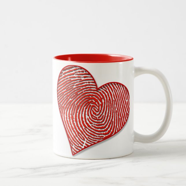 Tasse 2 Couleurs Impression cardiaque simple (Droit)