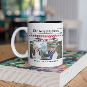 Tasse 2 Couleurs Impression de journal fantaisiste de photo mignonn