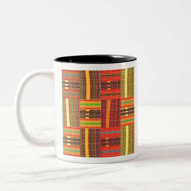 Tasse 2 Couleurs imprimé kente african (Gauche)