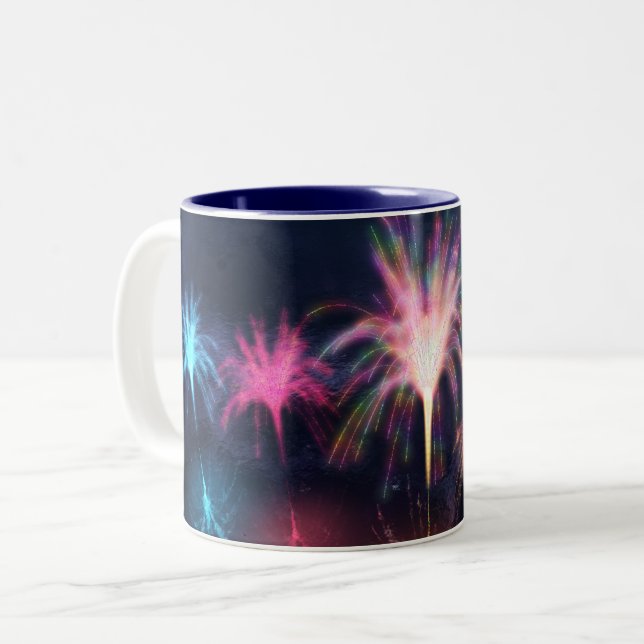 Tasse 2 Couleurs Incendie sur la boue d'eau (Devant gauche)