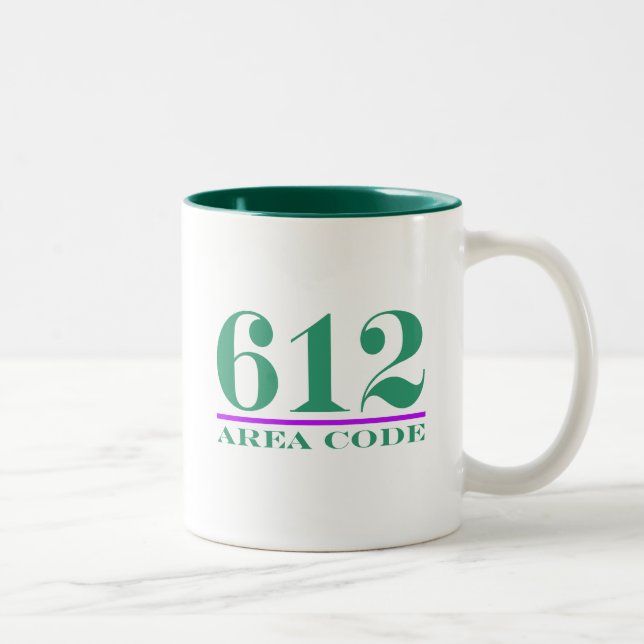 Tasse 2 Couleurs Indicatif régional 612 (Droit)