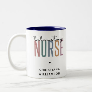 Tasse 2 Couleurs Infirmière de télémétrie personnalisée Cadeaux de 
