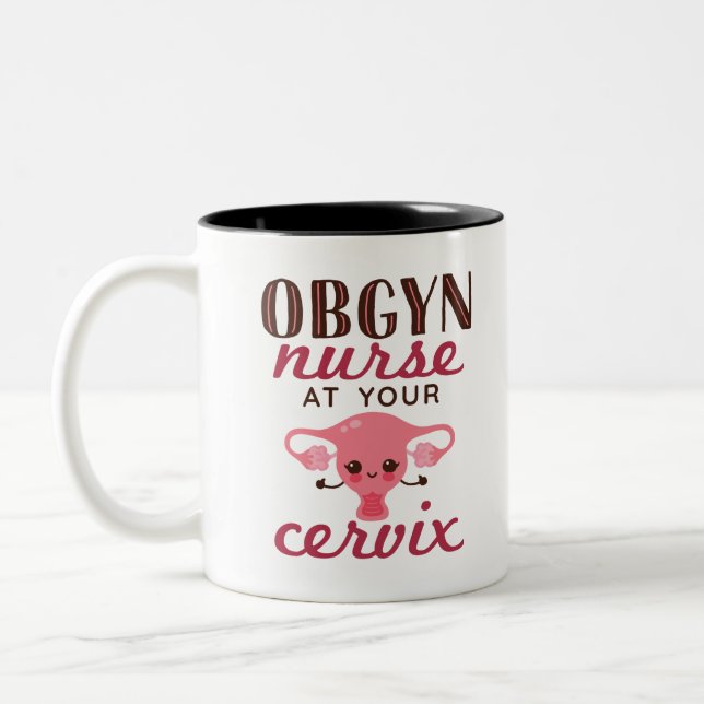 Tasse 2 Couleurs Infirmière OBGYN À Votre Bureau (Gauche)