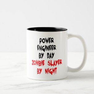 Tasse 2 Couleurs Ingénieur d'alimentation Zombie Slayer