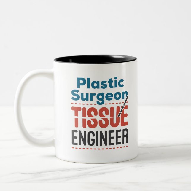Tasse 2 Couleurs Ingénieur en tissus du chirurgien plastique (Gauche)