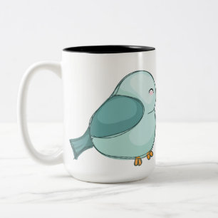 Tasse 2 Couleurs inséparables, oiseaux, amour
