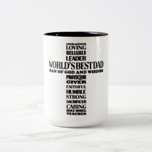 Tasse 2 Couleurs Inspirant chrétien Meilleur Papa du monde