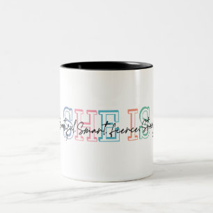 Tasse 2 Couleurs Inspirationnelle Elle Est Belle