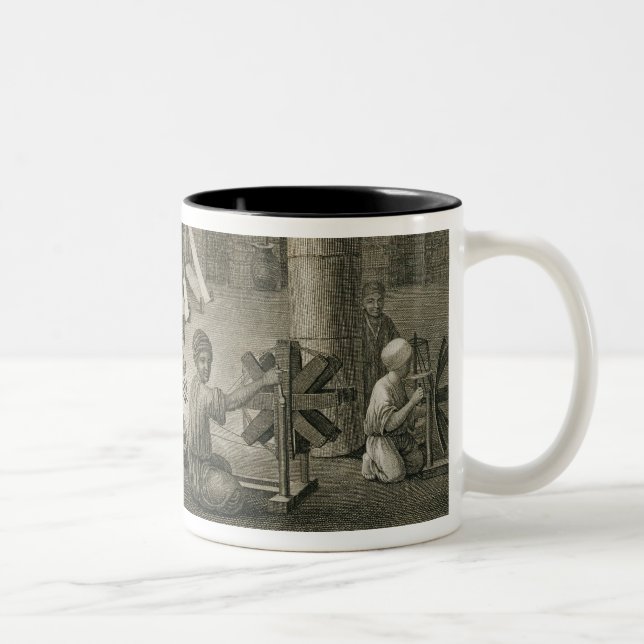 Tasse 2 Couleurs Intérieur de l'atelier d'un tisserand, du volume (Droit)