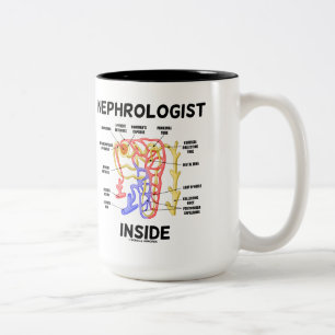 Tasse 2 Couleurs Intérieur de néphrologue (néphron de rein)