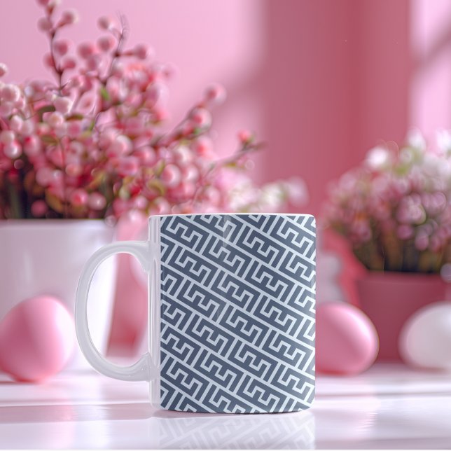 Tasse 2 Couleurs Intersecter le Motif Alphabet E (mugs and cups)