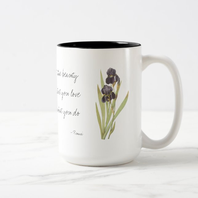 Tasse 2 Couleurs Iris flowers (Droit)