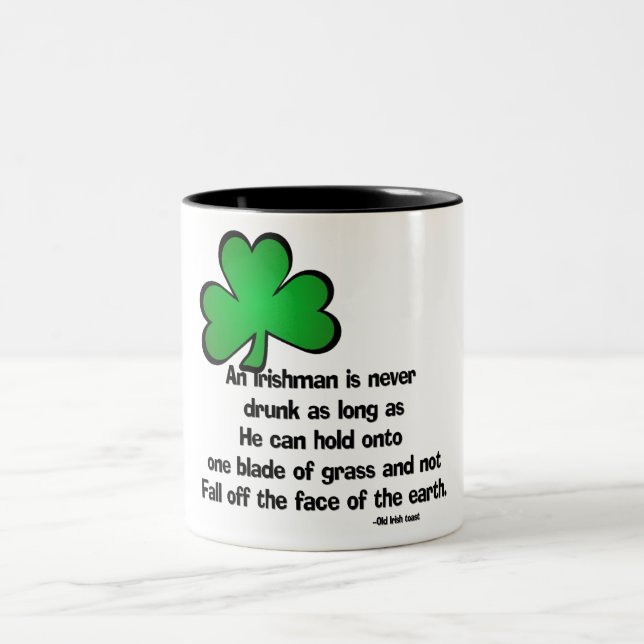 Tasse 2 Couleurs Irlandais buvant disant 4 - tasse/Stein (Centre)