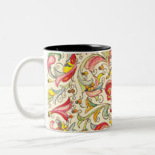 Tasse 2 Couleurs Italien Florentine Fleur de Lis Motif