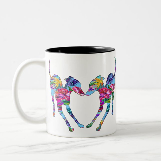 Tasse 2 Couleurs Italien Greyhounds Jouer (Gauche)