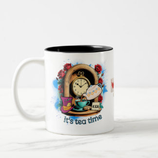 Tasse 2 Couleurs "It's Tea Time"  – Alice in Wonderland inspired