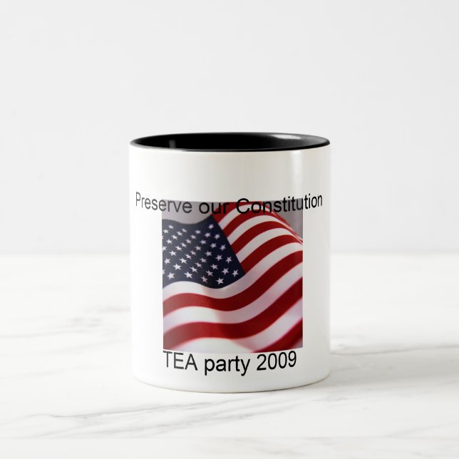 Tasse 2 Couleurs j0400667, thé 2009, préservent notre Constitu… (Centre)