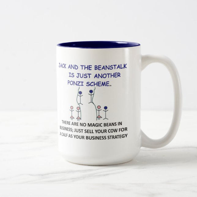 Tasse 2 Couleurs JACK ET LE BEANSTALK...mug. (Droit)