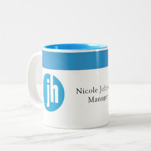 Tasse 2 Couleurs Jackson Hewitt Blue Monogram