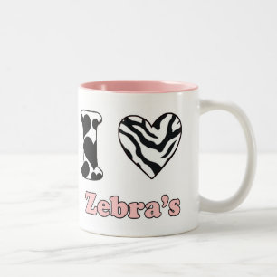 Tasse 2 Couleurs J'adore les zèbres
