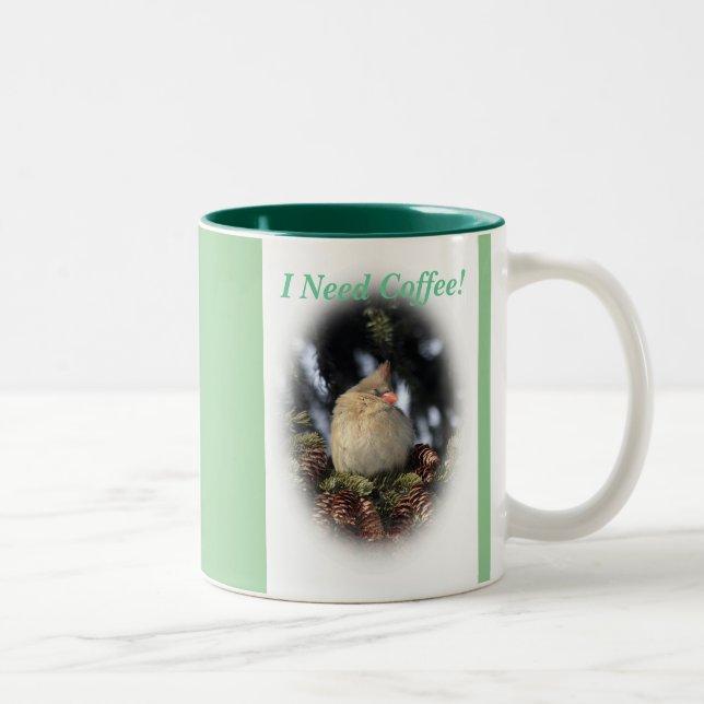 Tasse 2 Couleurs J'ai besoin de café ! (Droit)