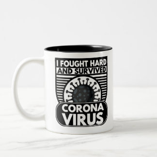 TASSE 2 COULEURS J'AI COMBATTU ET SURVÉCU