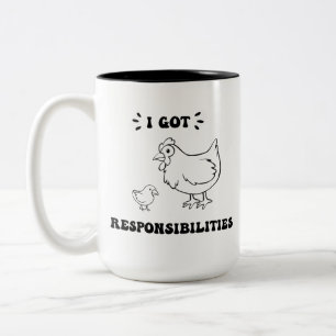 Tasse 2 Couleurs J'Ai Des Responsabilités Drôle Angelica Citation R