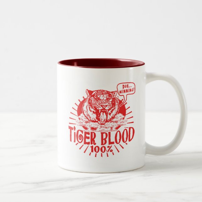 Tasse 2 Couleurs J'ai du sang tigre (Droit)