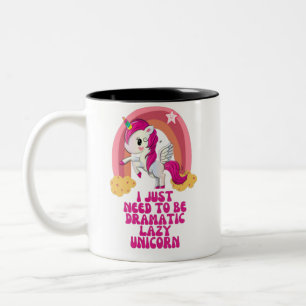 Tasse 2 Couleurs J'ai juste besoin d'être dramatique licorne paress