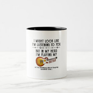 Tasse 2 Couleurs J'Ai L'Air De T'Écouter, Mais Dans Ma Tête