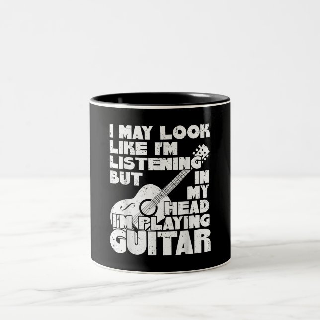 Tasse 2 Couleurs J'Ai L'Air D'Écouter Mais Dans Ma Tête (Centre)