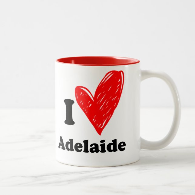 Tasse 2 Couleurs J'aime Adelaide (Droit)