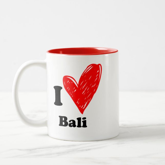 Tasse 2 Couleurs J'aime Bali (Gauche)