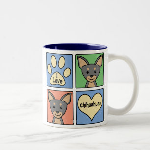 Tasse 2 Couleurs J'aime des chiwawas