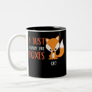 Tasse 2 Couleurs J'aime juste vraiment des renards corrects ?