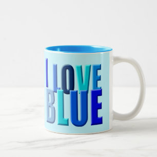 Tasse 2 Couleurs J'aime le bleu