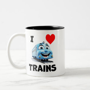 Tasse 2 Couleurs J'aime les trains