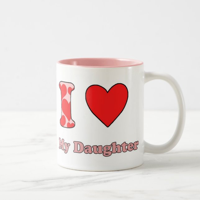 Tasse 2 Couleurs J'aime ma fille (Droit)