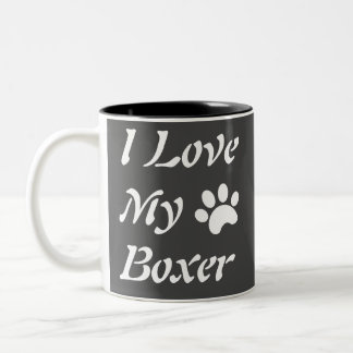 Tasse 2 Couleurs J'aime mon Boxer