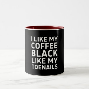 Tasse 2 Couleurs J'Aime Mon Café Noir Comme Mes Ongles