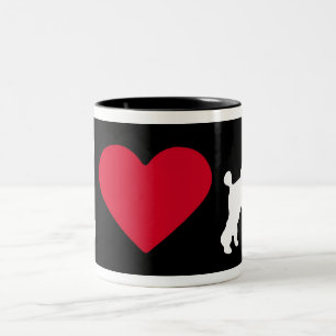 Tasse 2 Couleurs "J'aime mon caniche "