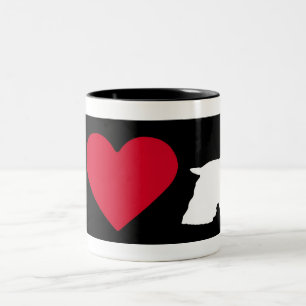 Tasse 2 Couleurs "J'aime mon cocker "