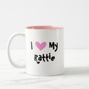 Tasse 2 Couleurs J'aime mon Fox Terrier de Rat terrier/jouet